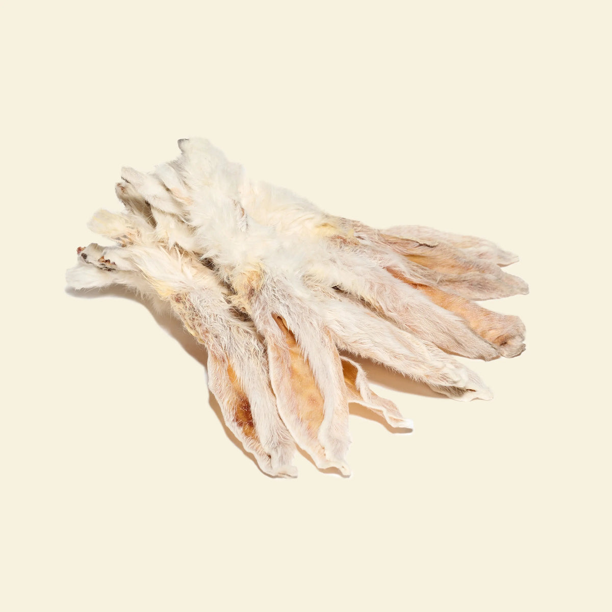 Oreilles de lapin avec poils pour chien, friandises de mastication naturelle