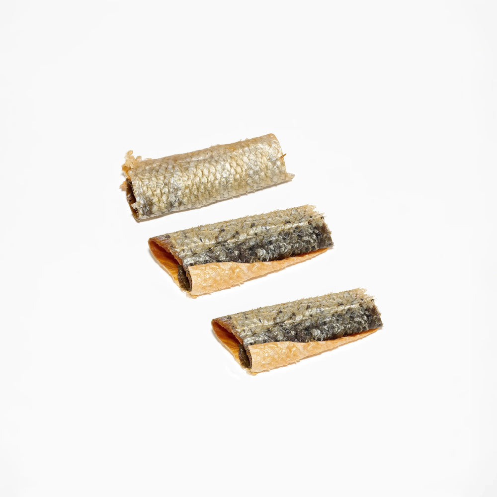 rouleaux de saumon séchés pour chien friandise naturelle