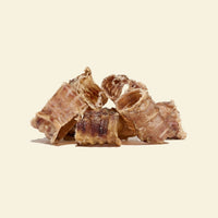 Trachées de boeuf 5 cm pour petit chien mastication naturelle